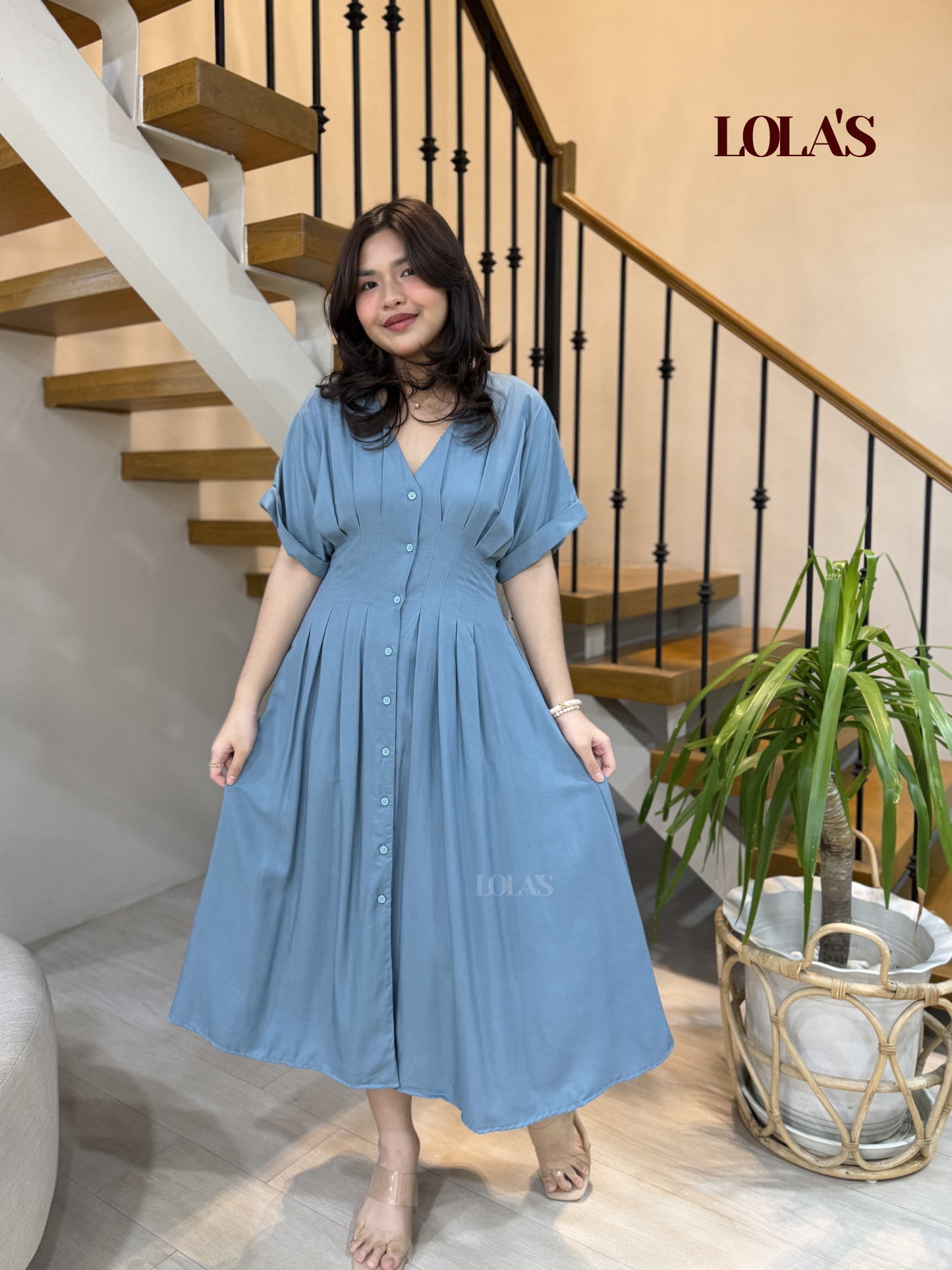 Frederica Dress (Glacier Blue)