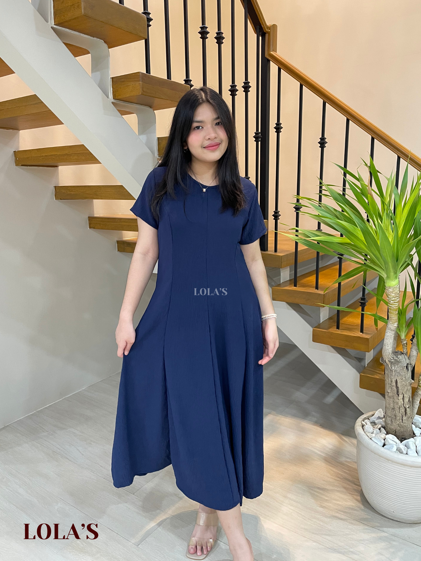 Kathleen Dress (Navy Blue)