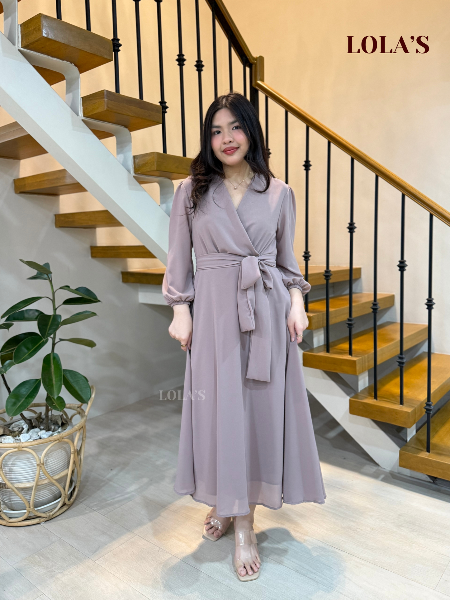 Paula Dress (Light Taupe)