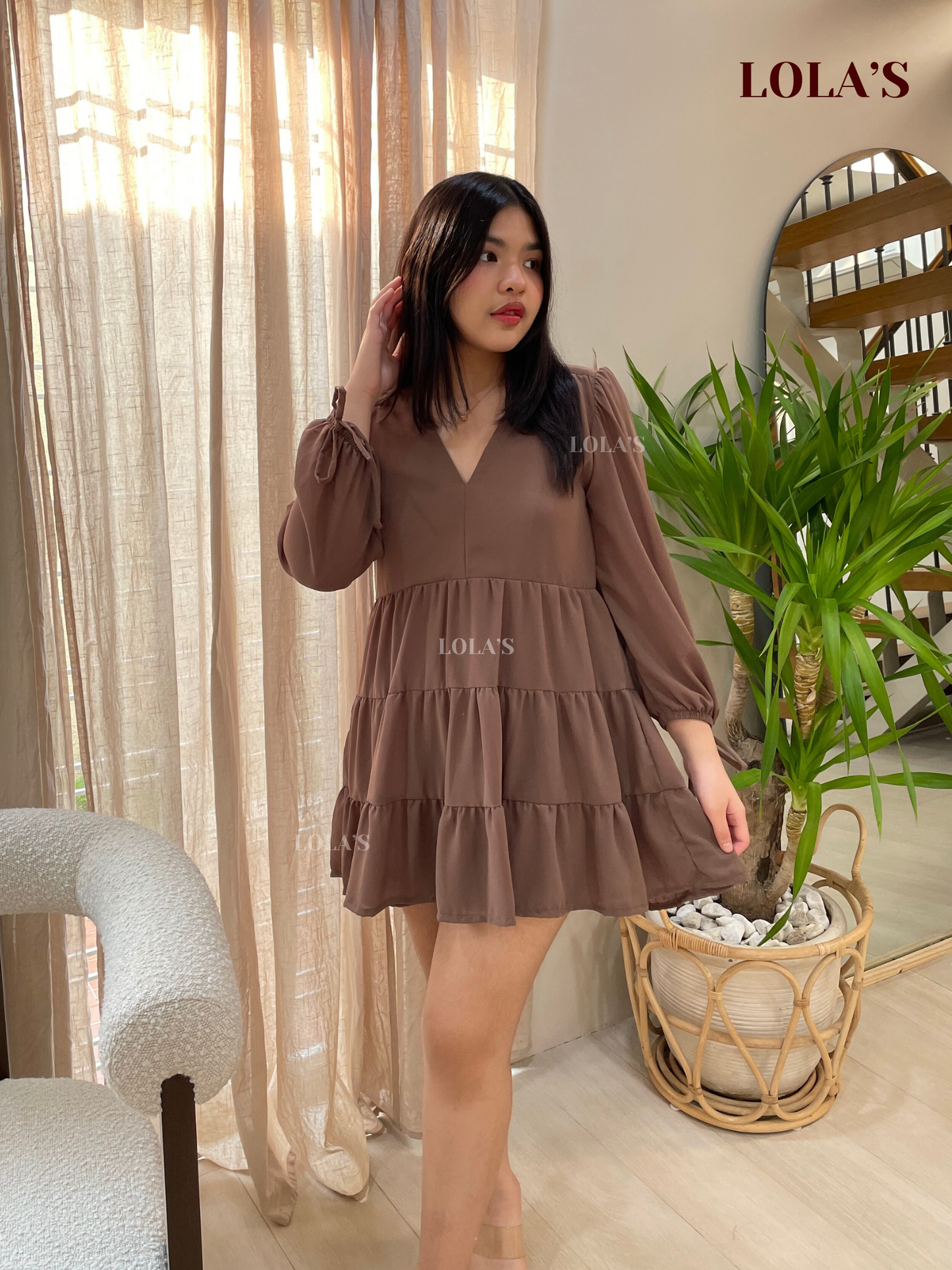 Monina Dress (Taupe)