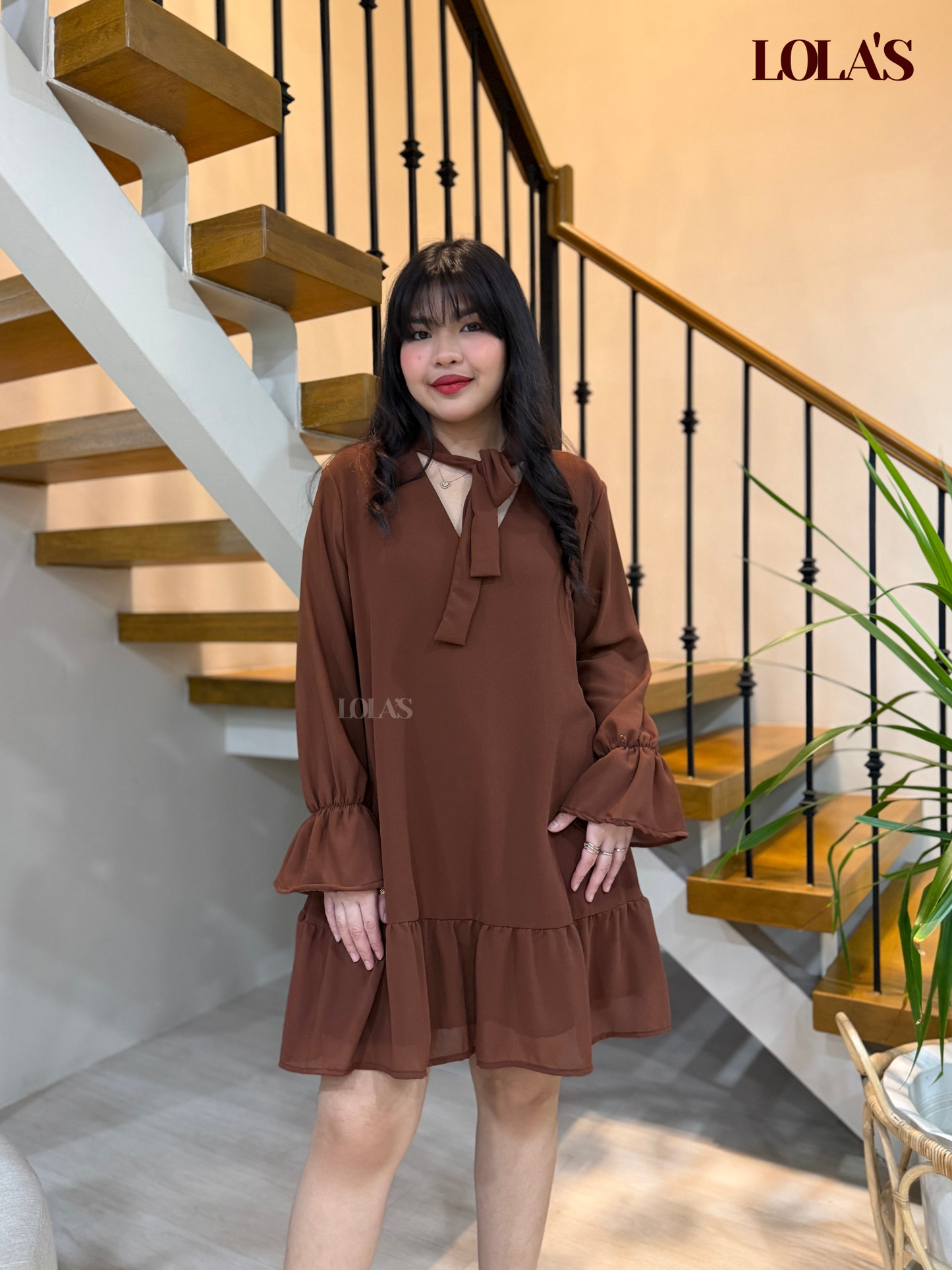 Daph Dress (Chocolate Brown)