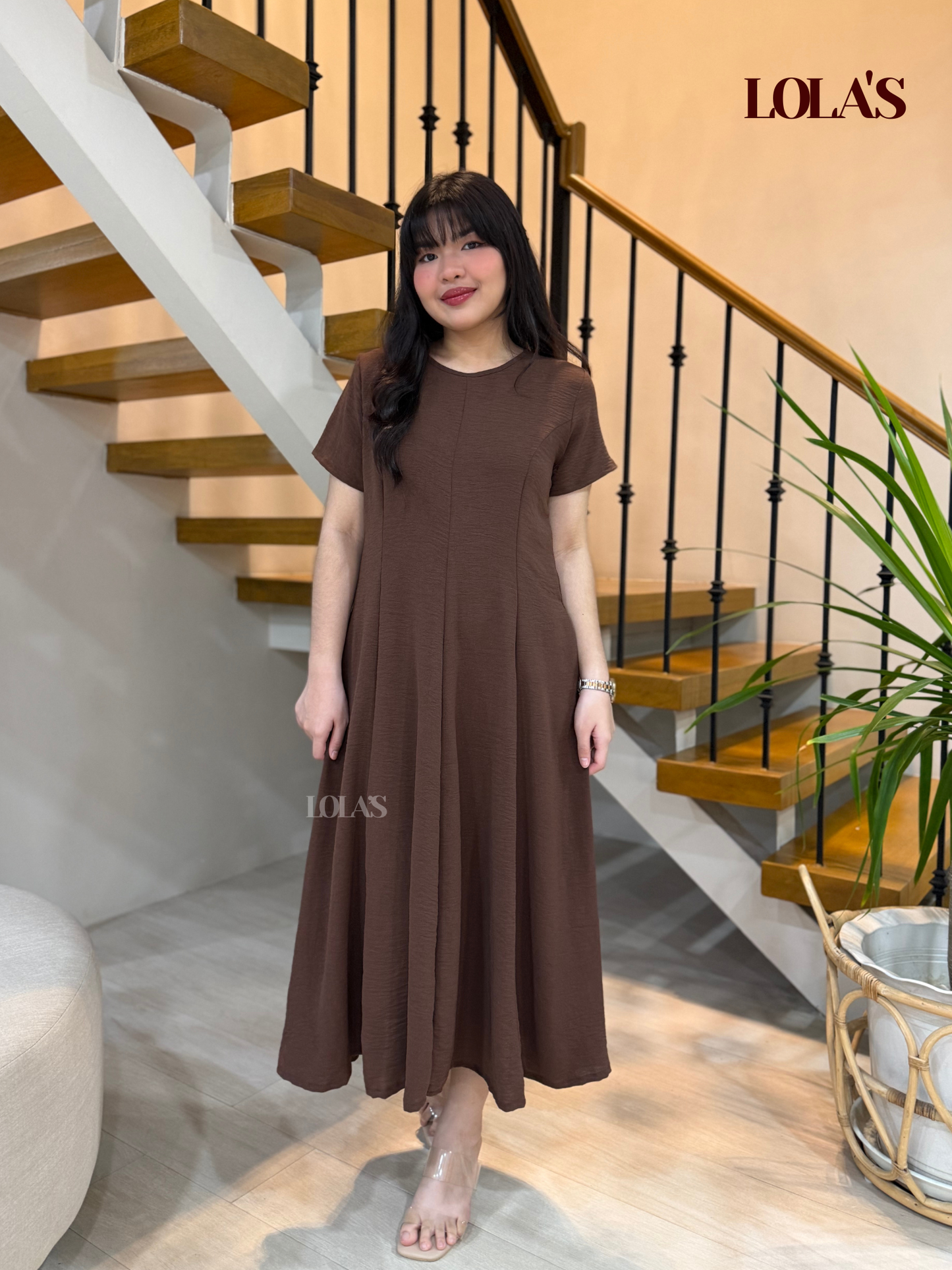 Kathleen Dress (Chocolate Brown)