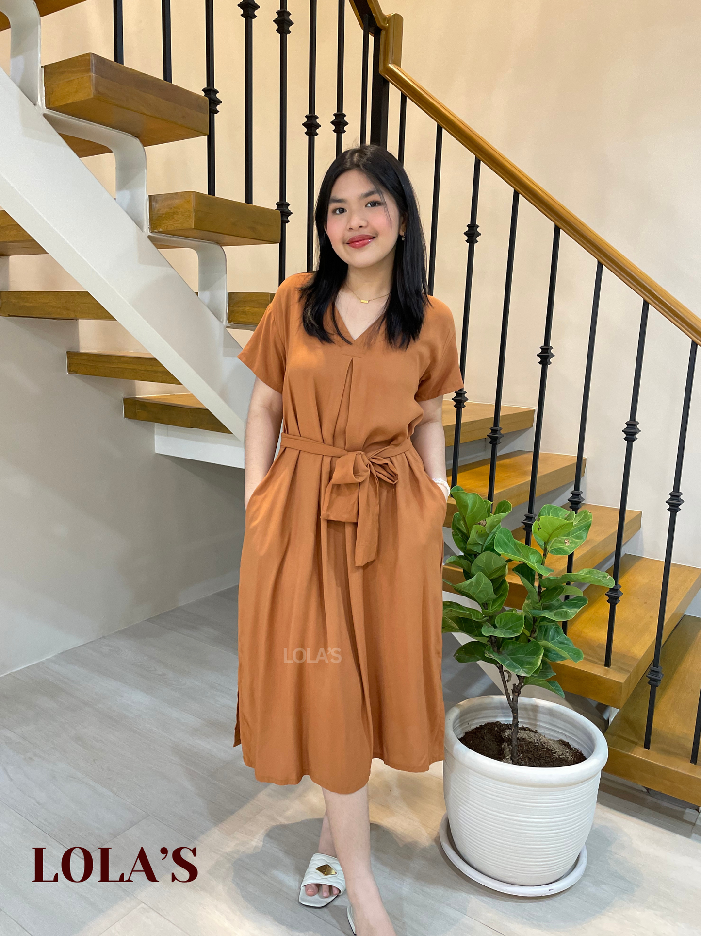 Tracy Dress (Tan Brown)