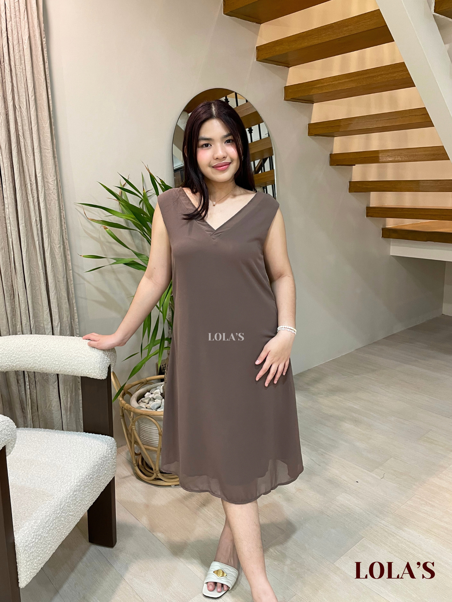 Teresita Dress (Taupe)