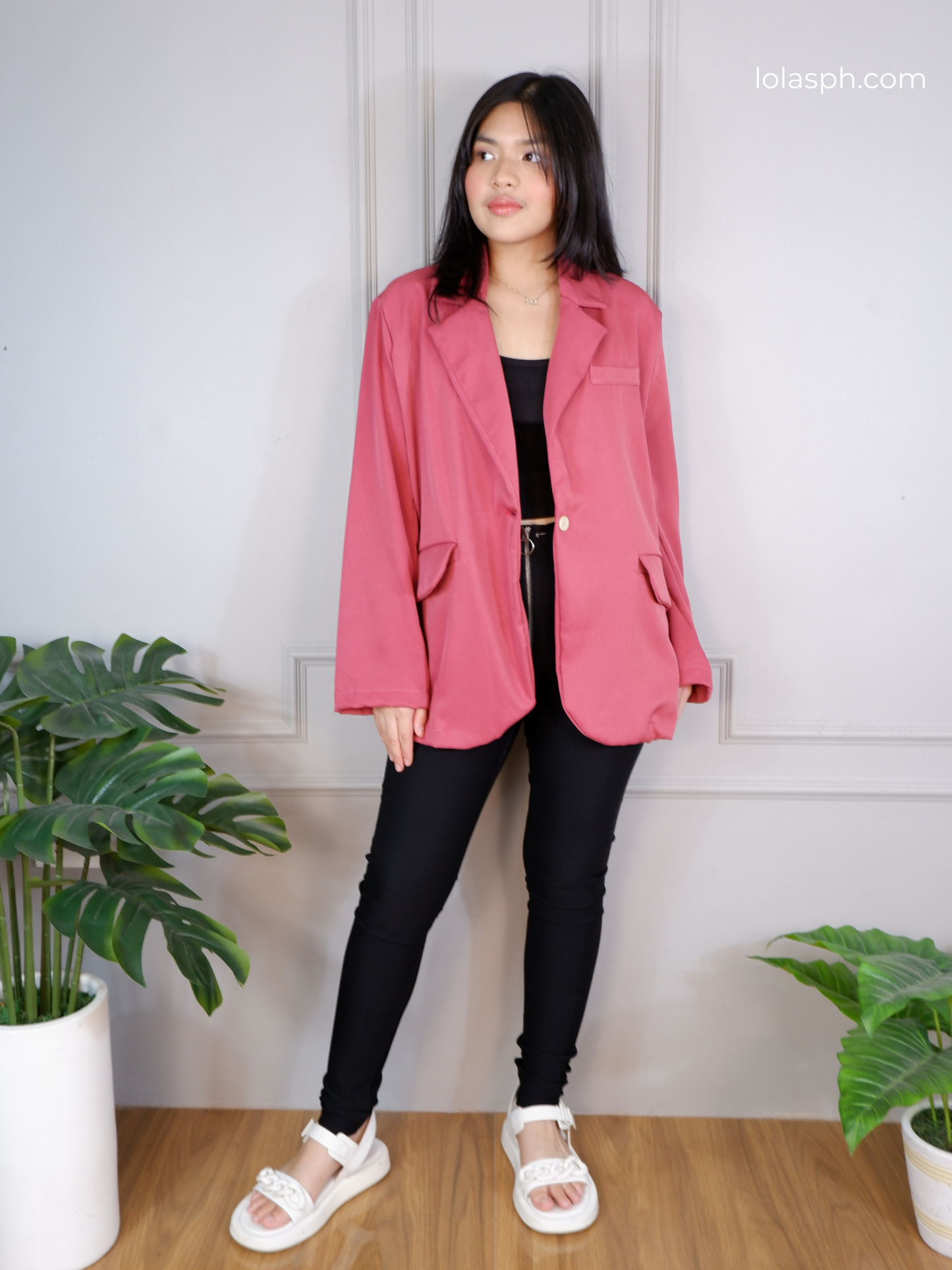 Rhys Oversized Blazer (Rouge Pink)