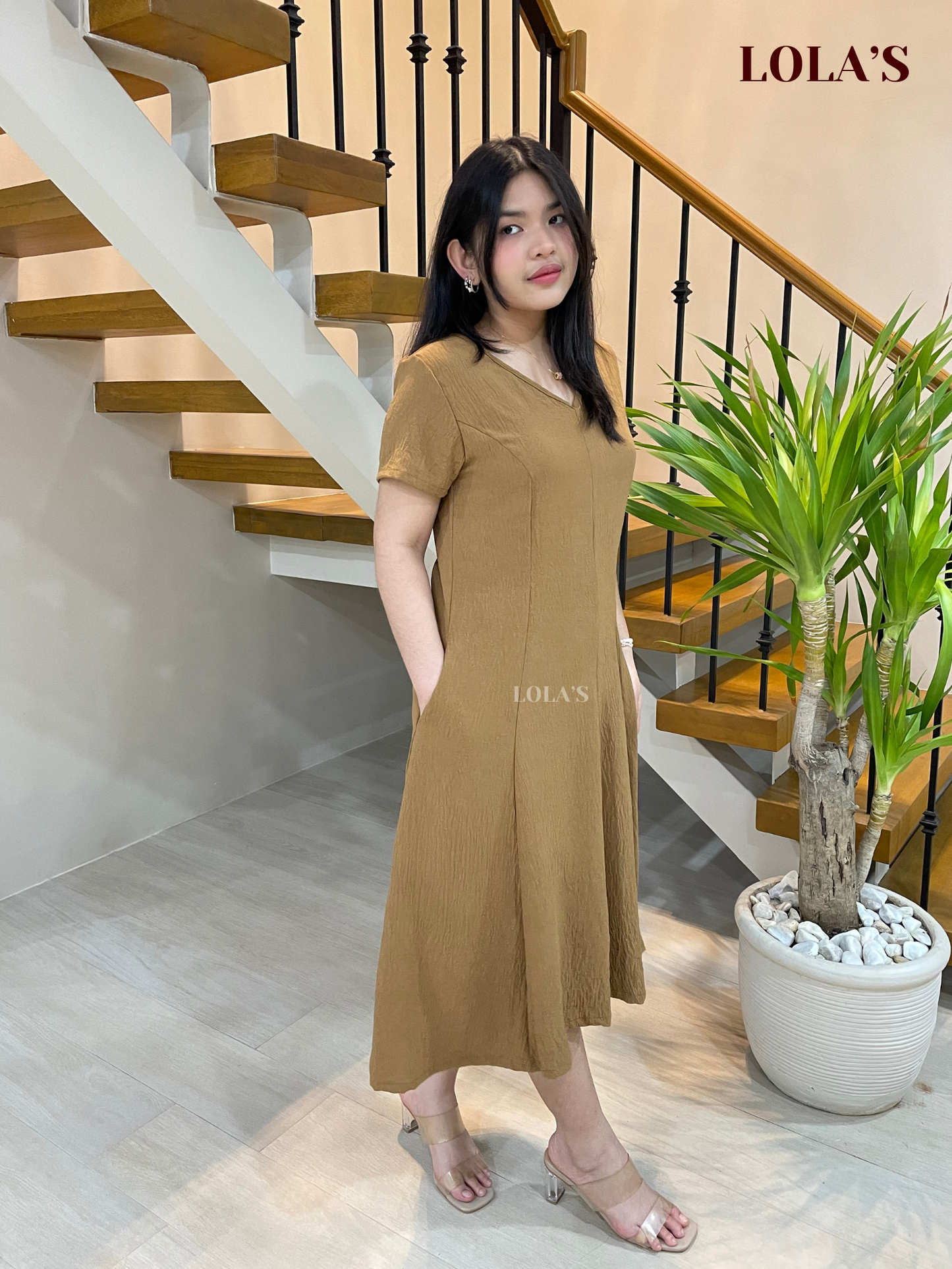 Reema Dress (Chestnut)