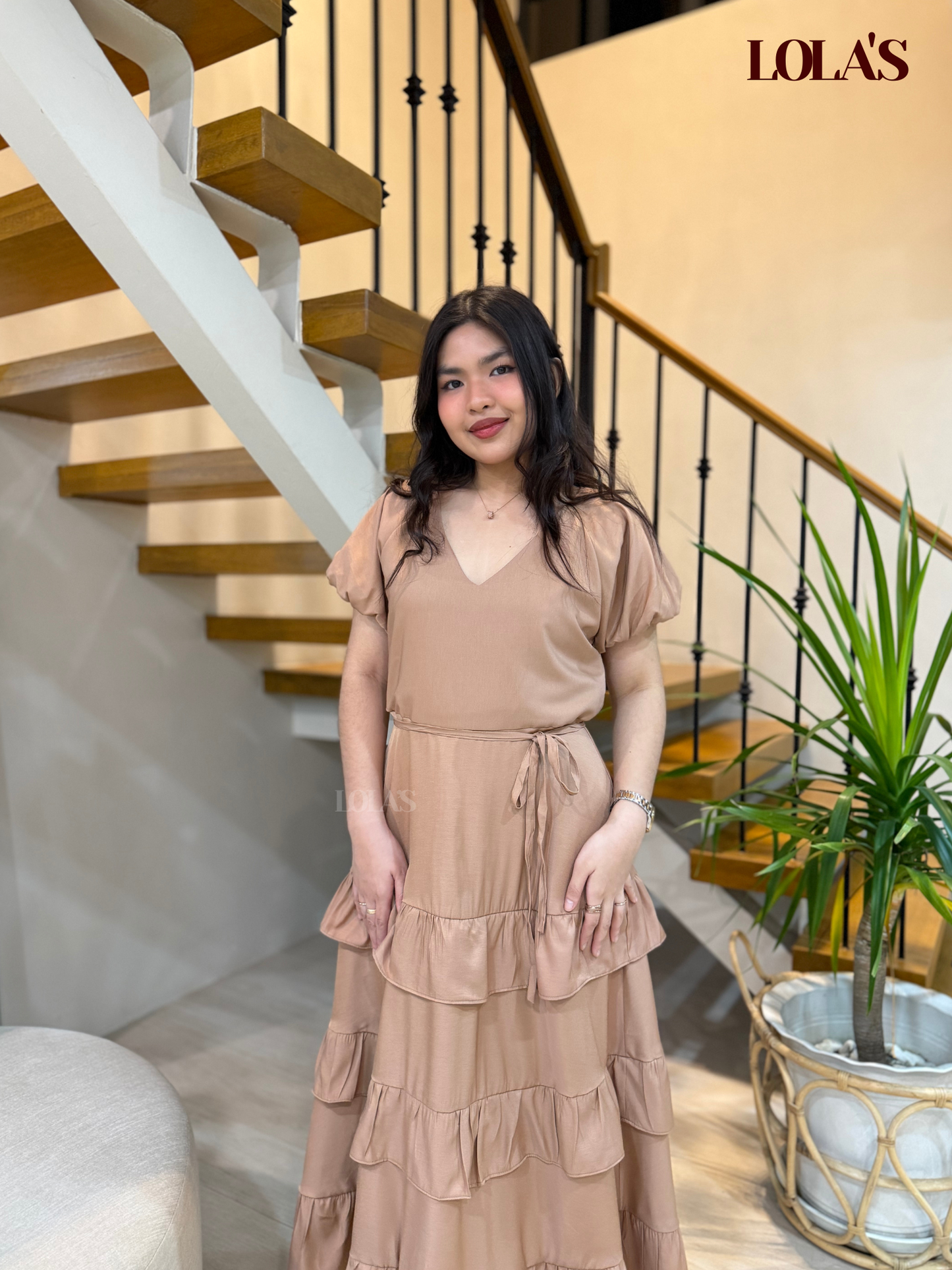 Melai Dress (Soft Brown)