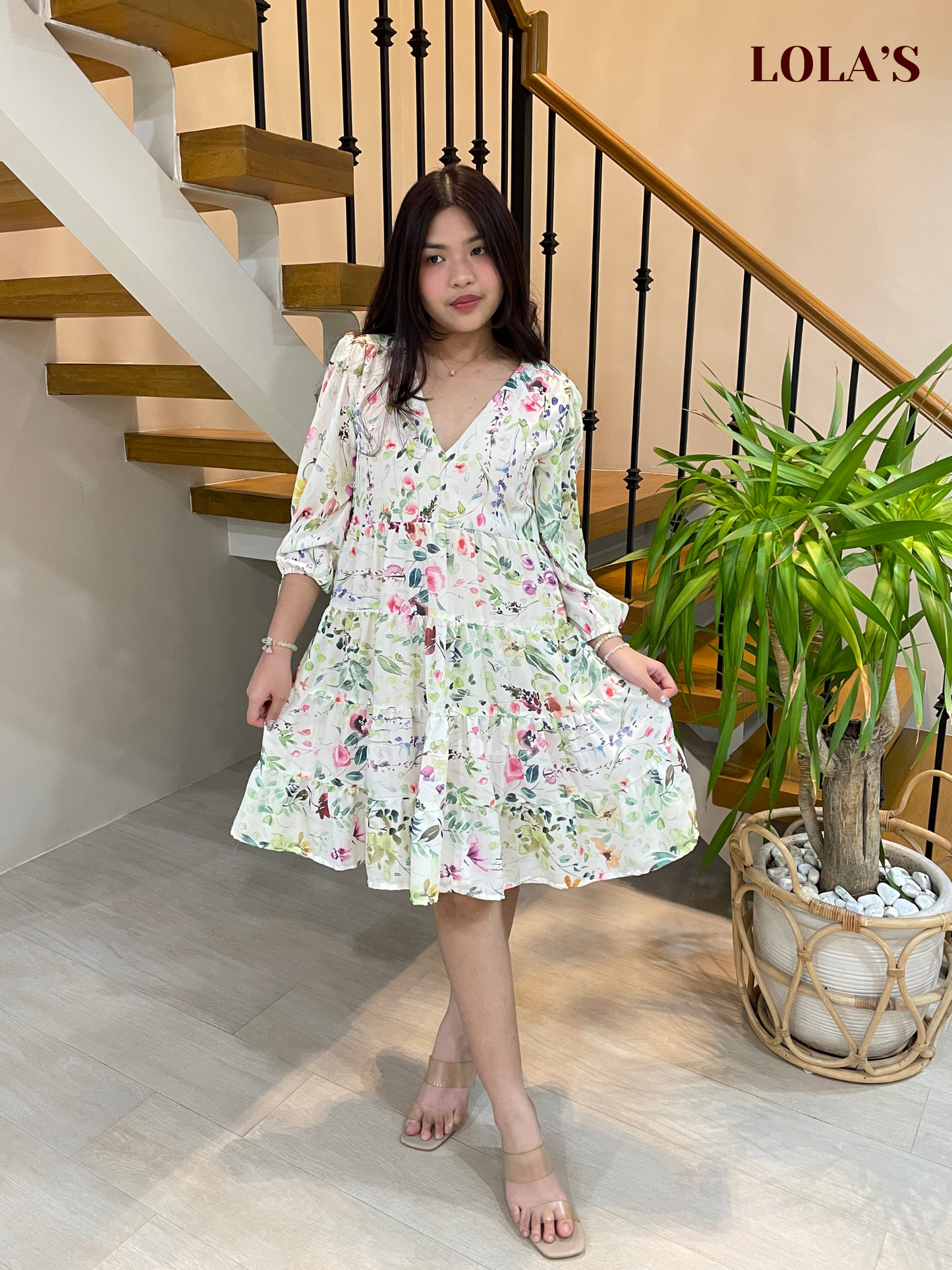 Diana Dress (Soft Blooms)