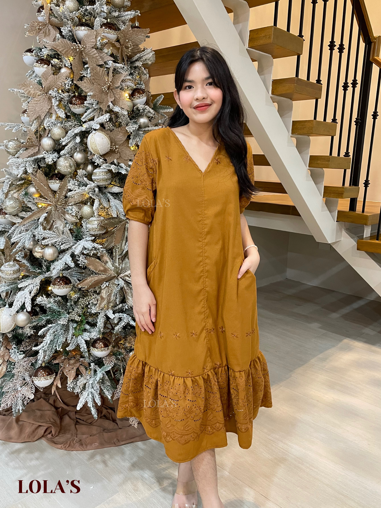 Priscilla Dress (Caramel)