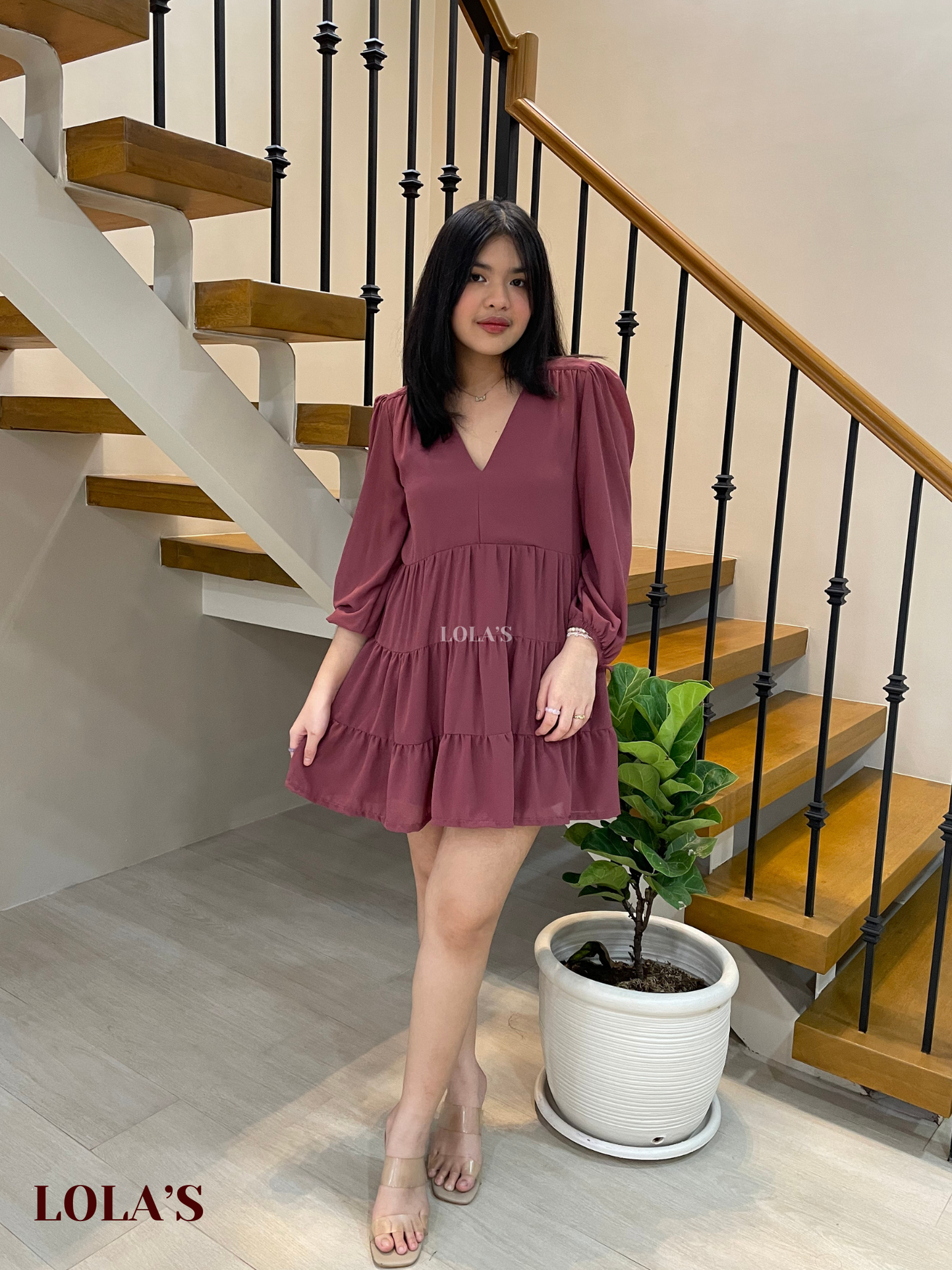 Monina Dress (Mauve)