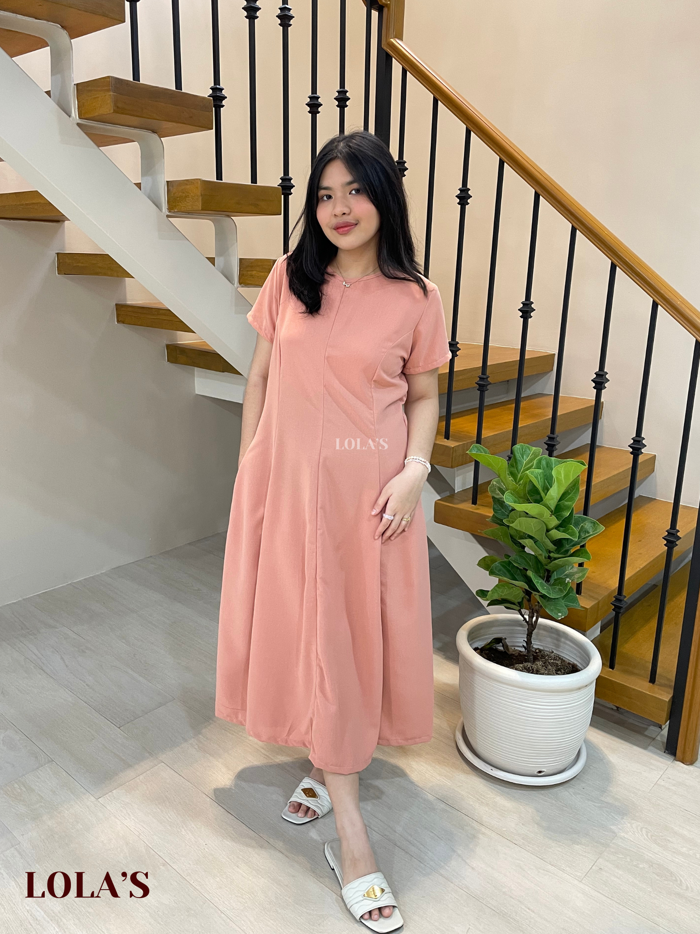 Kathleen Dress  (Peach)