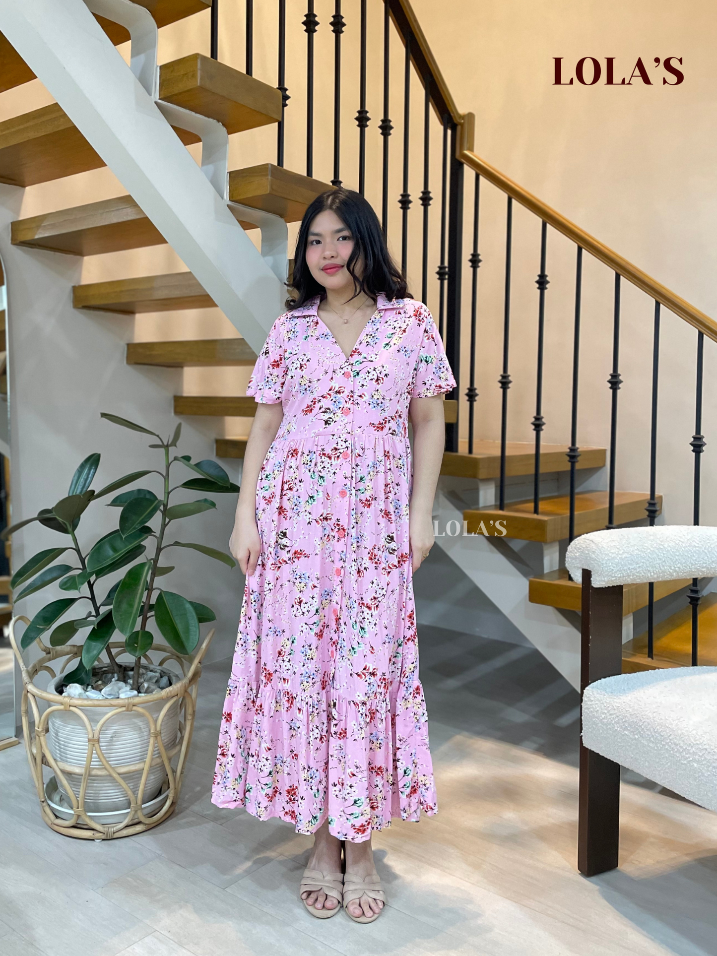 Regine Dress (Pink Bouquet)