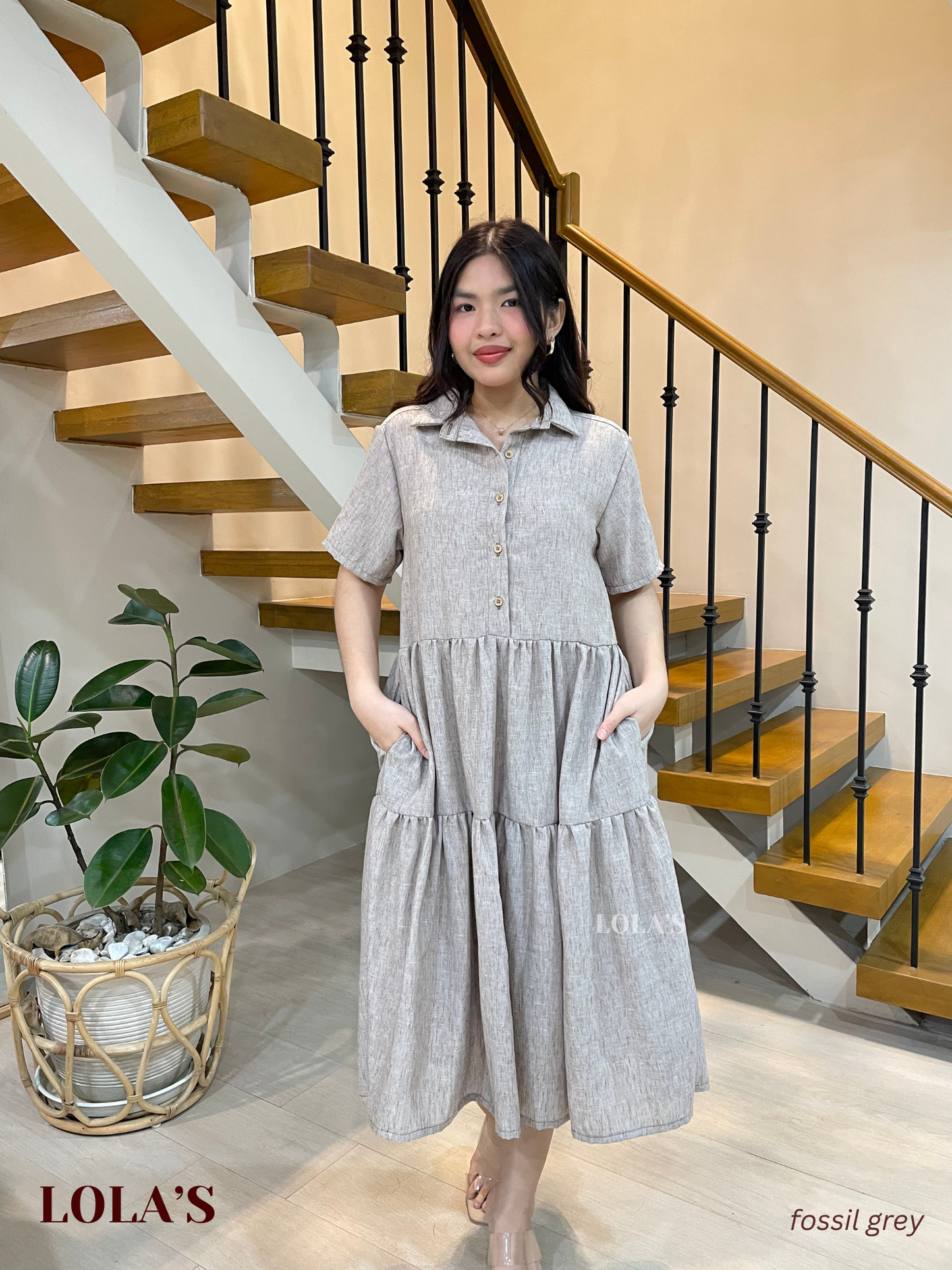Emily Dress (Fossil Grey)