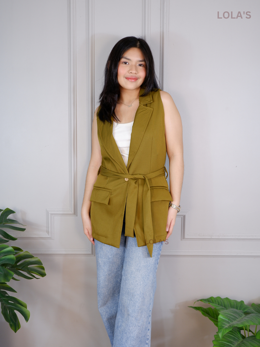 Carmilla Vest Blazer (Olive)