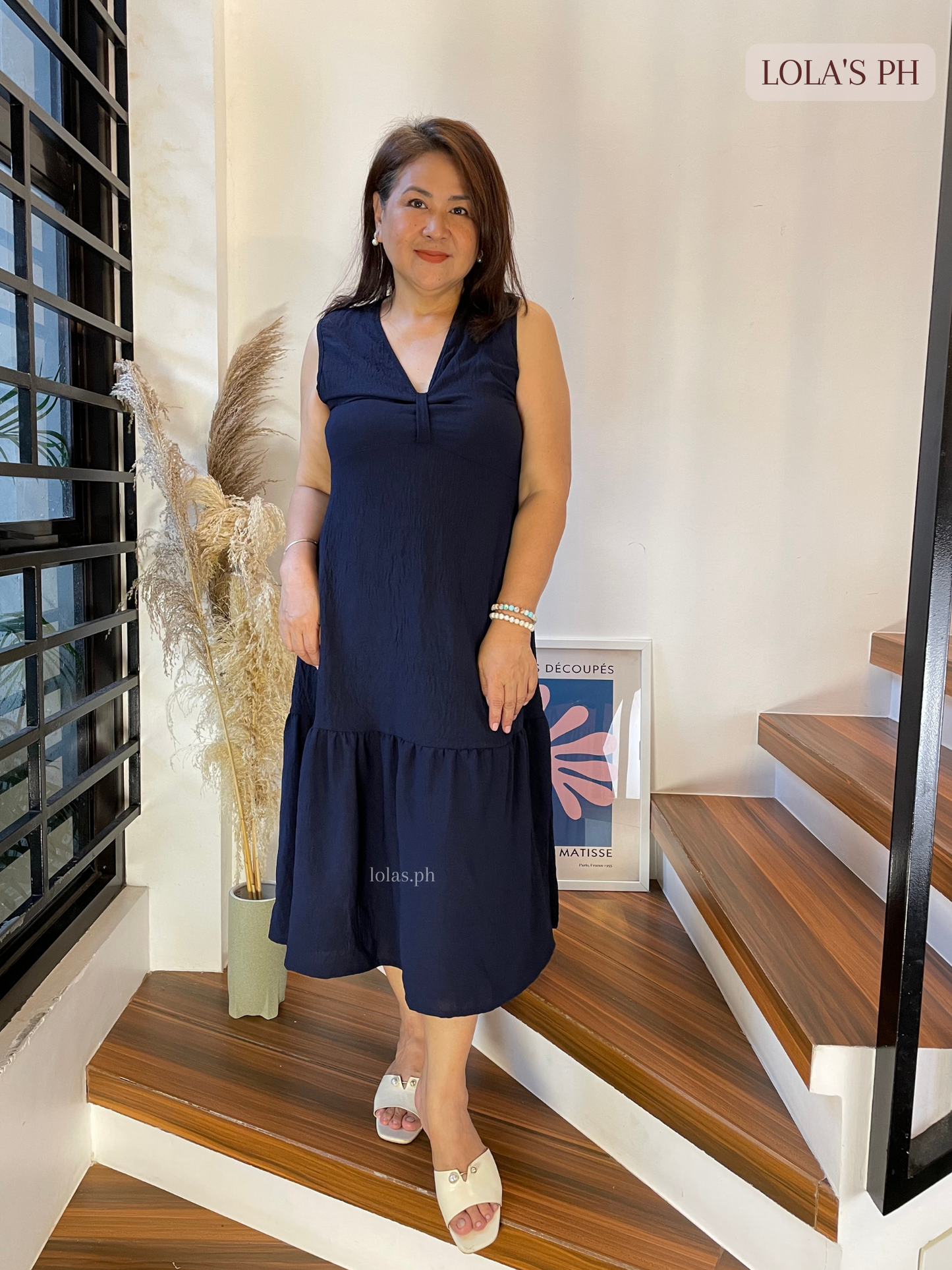 Hyekyo Dress (Navy Blue)