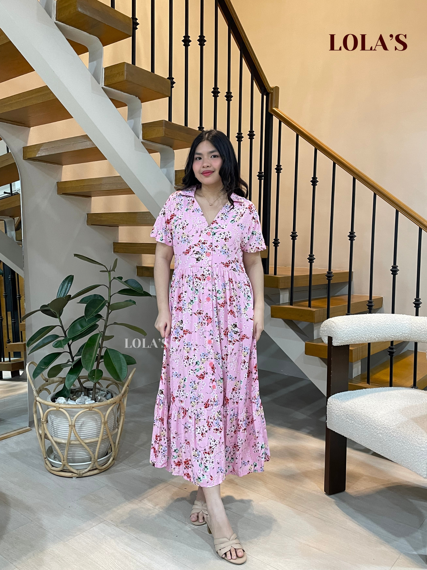 Regine Dress (Pink Bouquet)