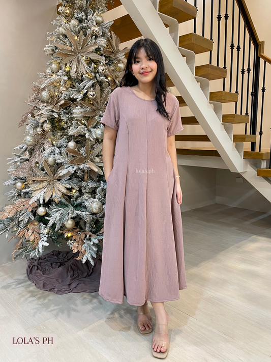 Kathleen Dress (Light Taupe)