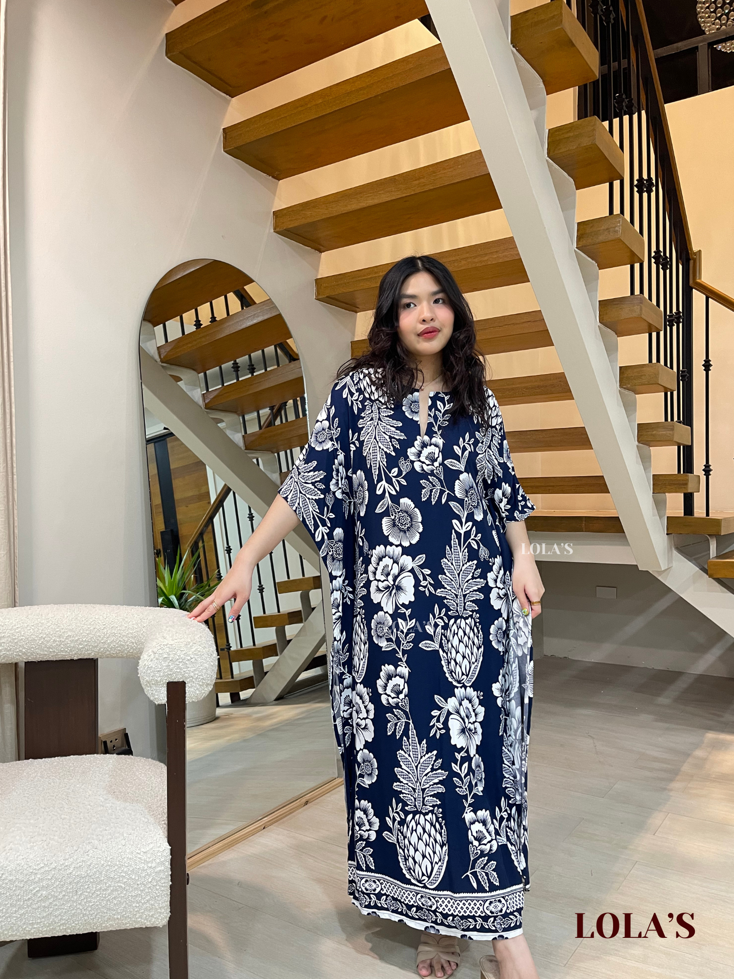 Donya Dress (Blue Tropical)