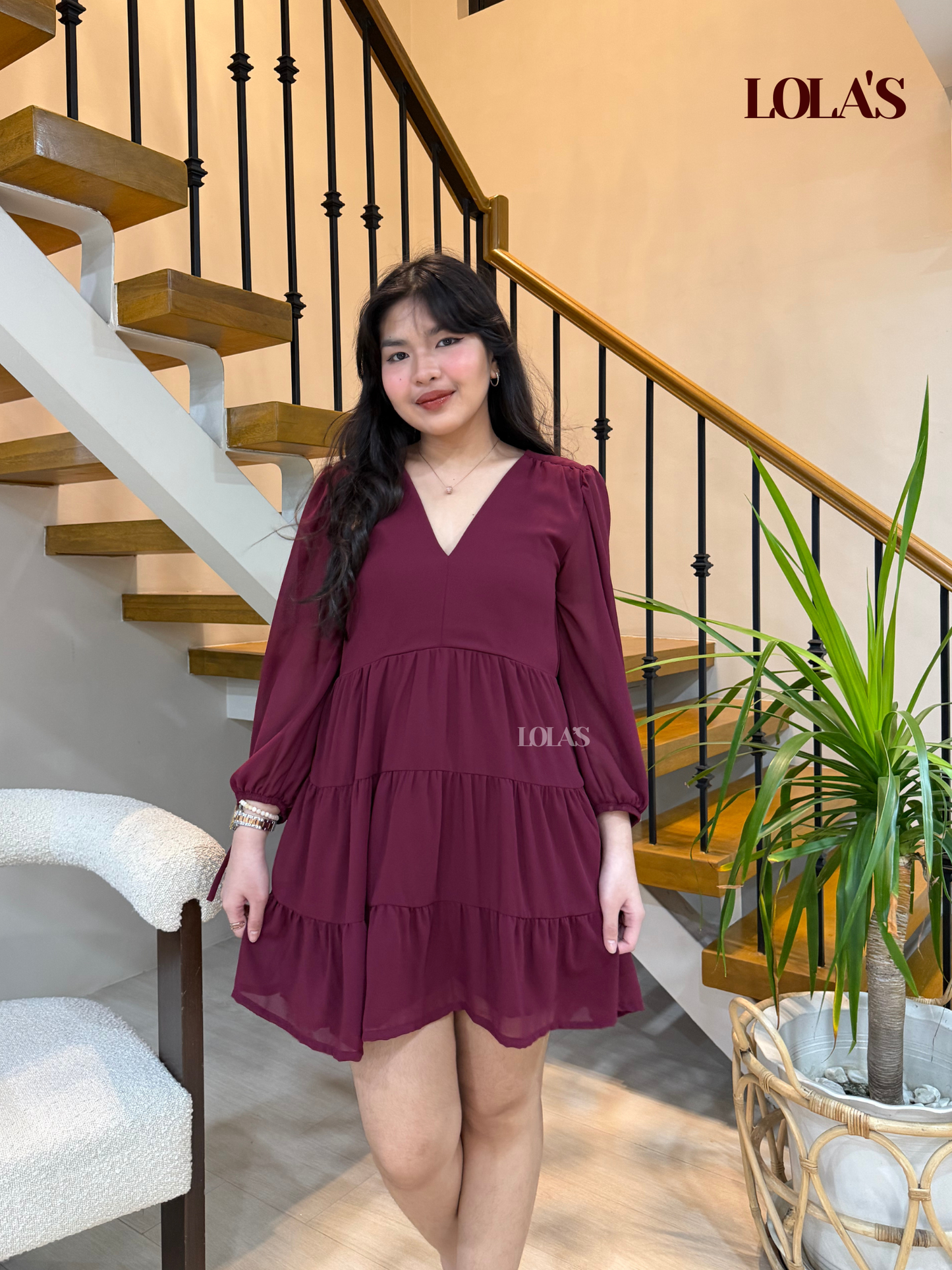 Monina Dress (Wine)