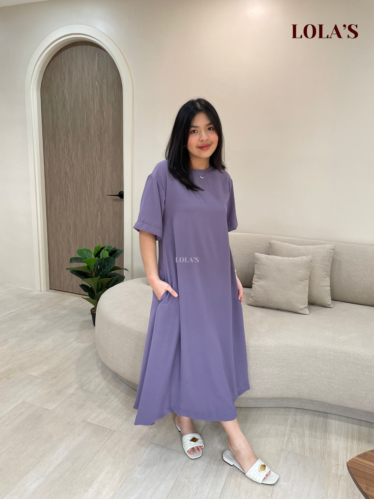 Luna Dress (Deep Lavender)