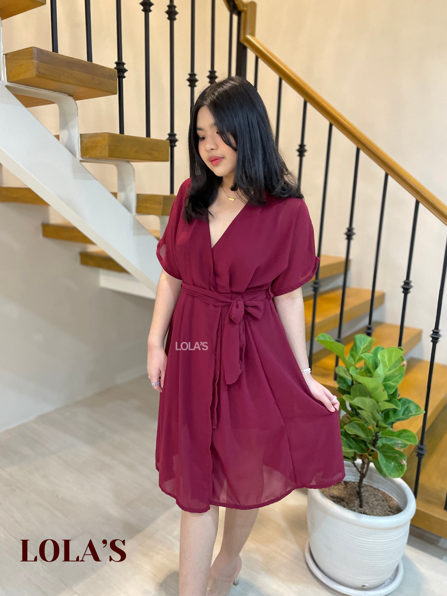 Linda Dress (Wine)