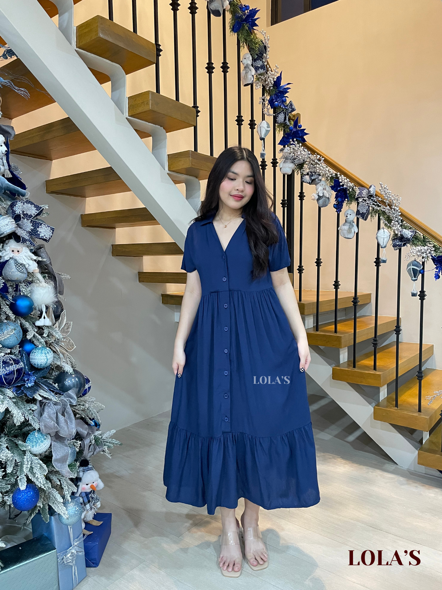 Regine Dress (Navy Blue)