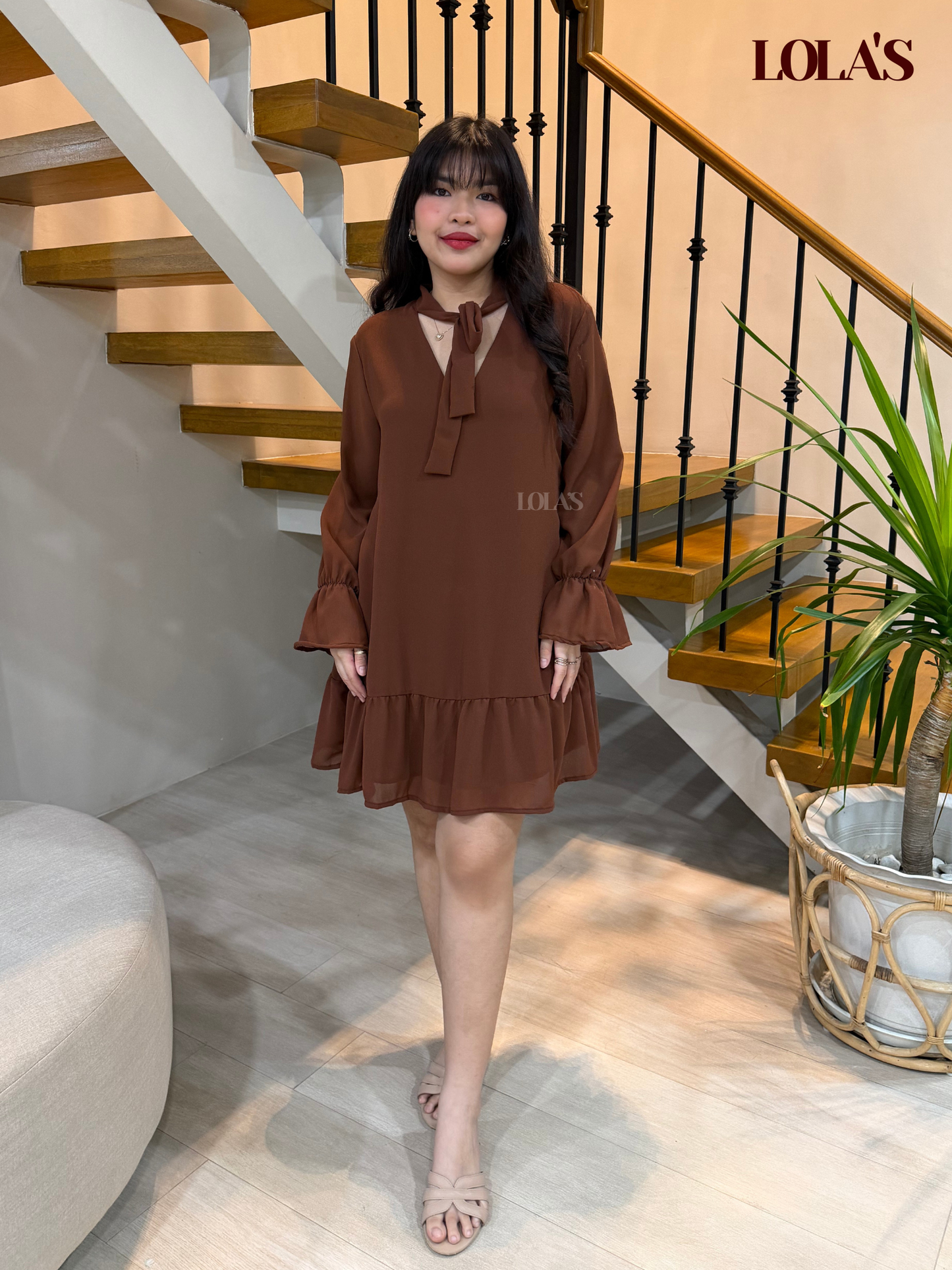 Daph Dress (Chocolate Brown)