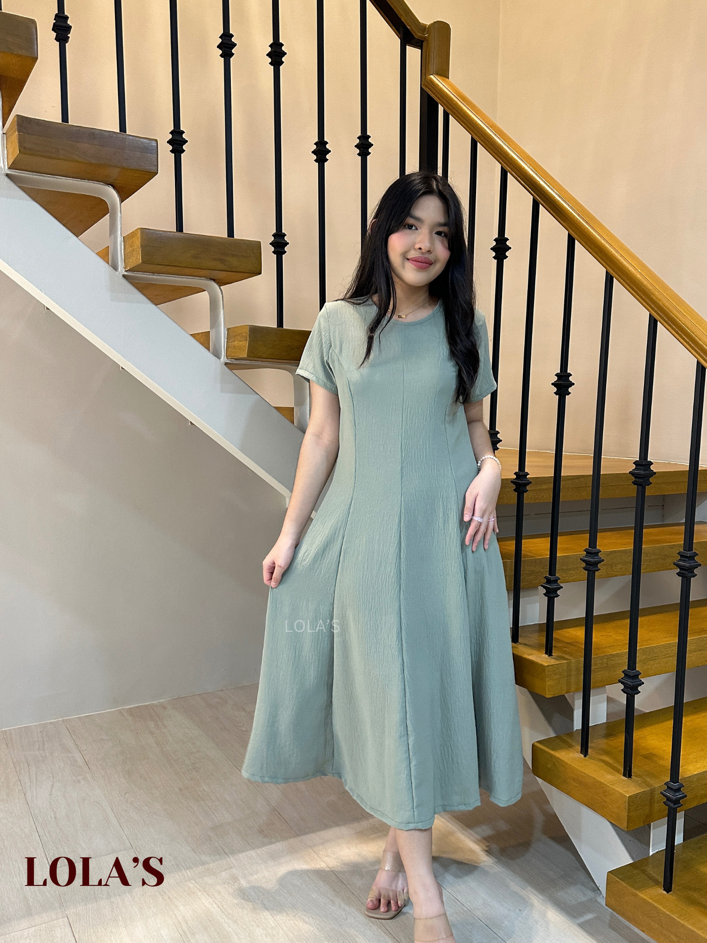 Kathleen Dress (Sage Green)