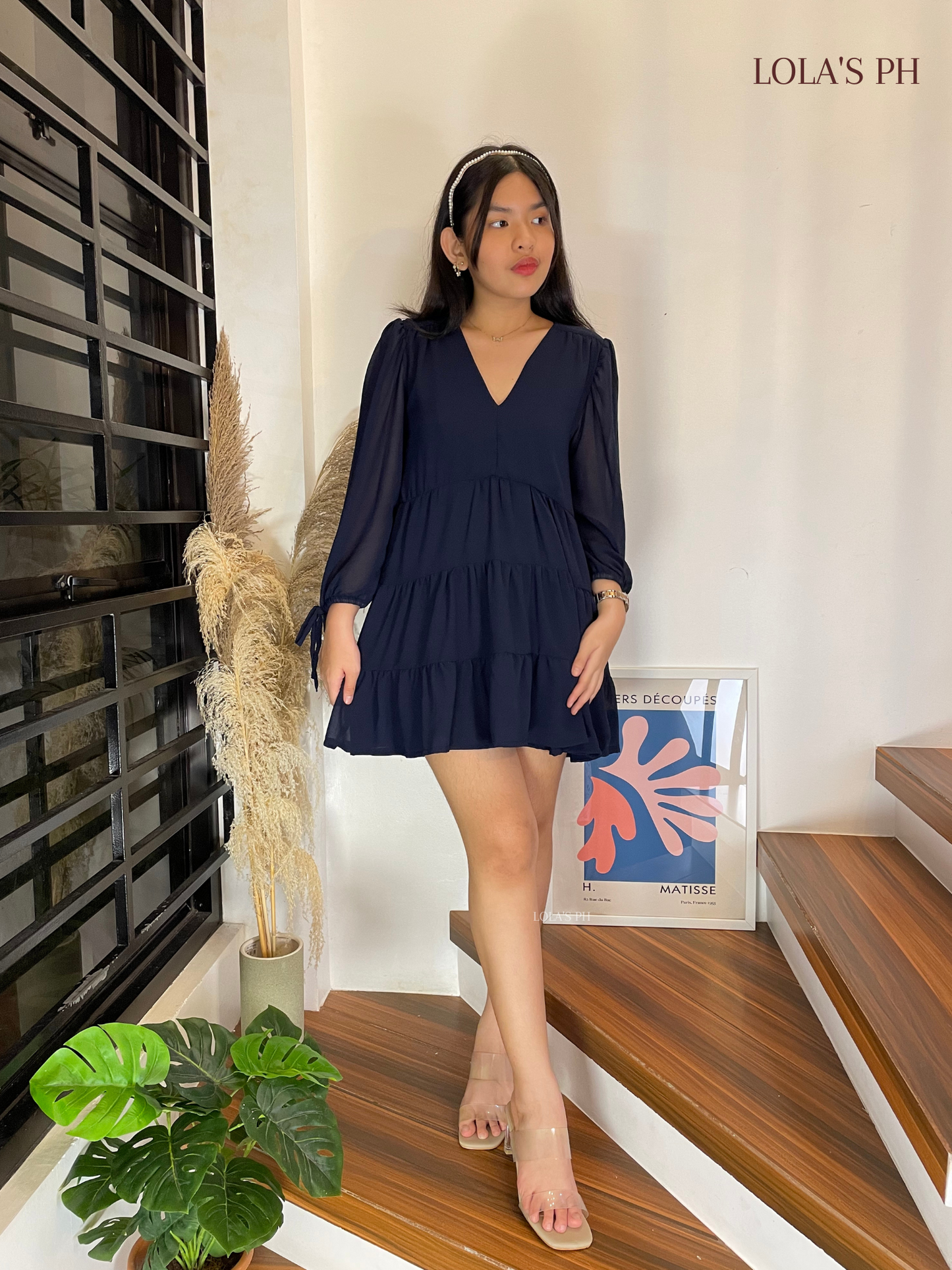 Monina Dress (Dark Blue)