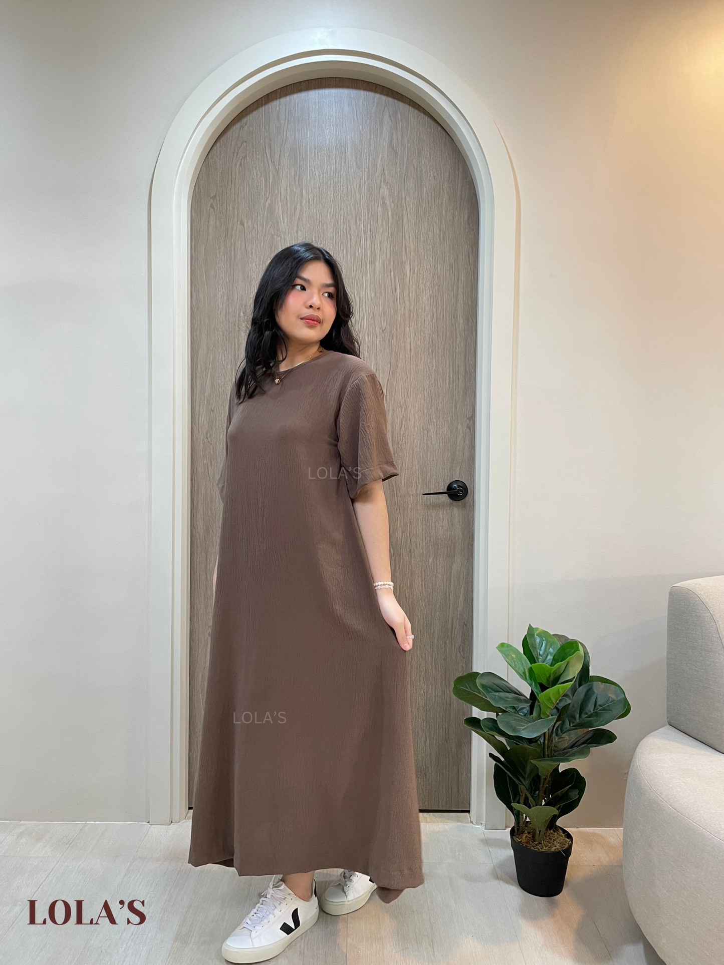 Luna Dress (Cedar Brown)