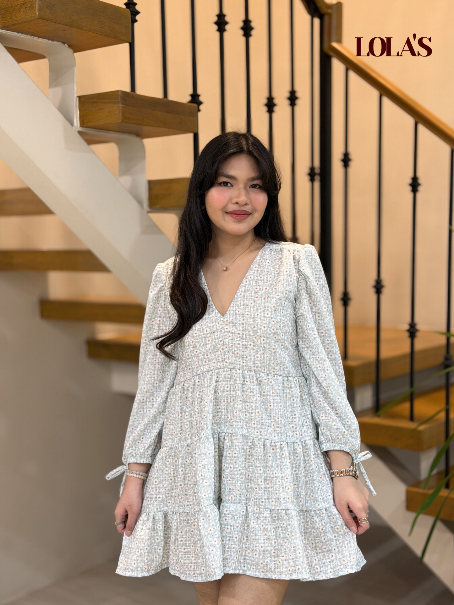 Monina Dress (Mint Daisies)