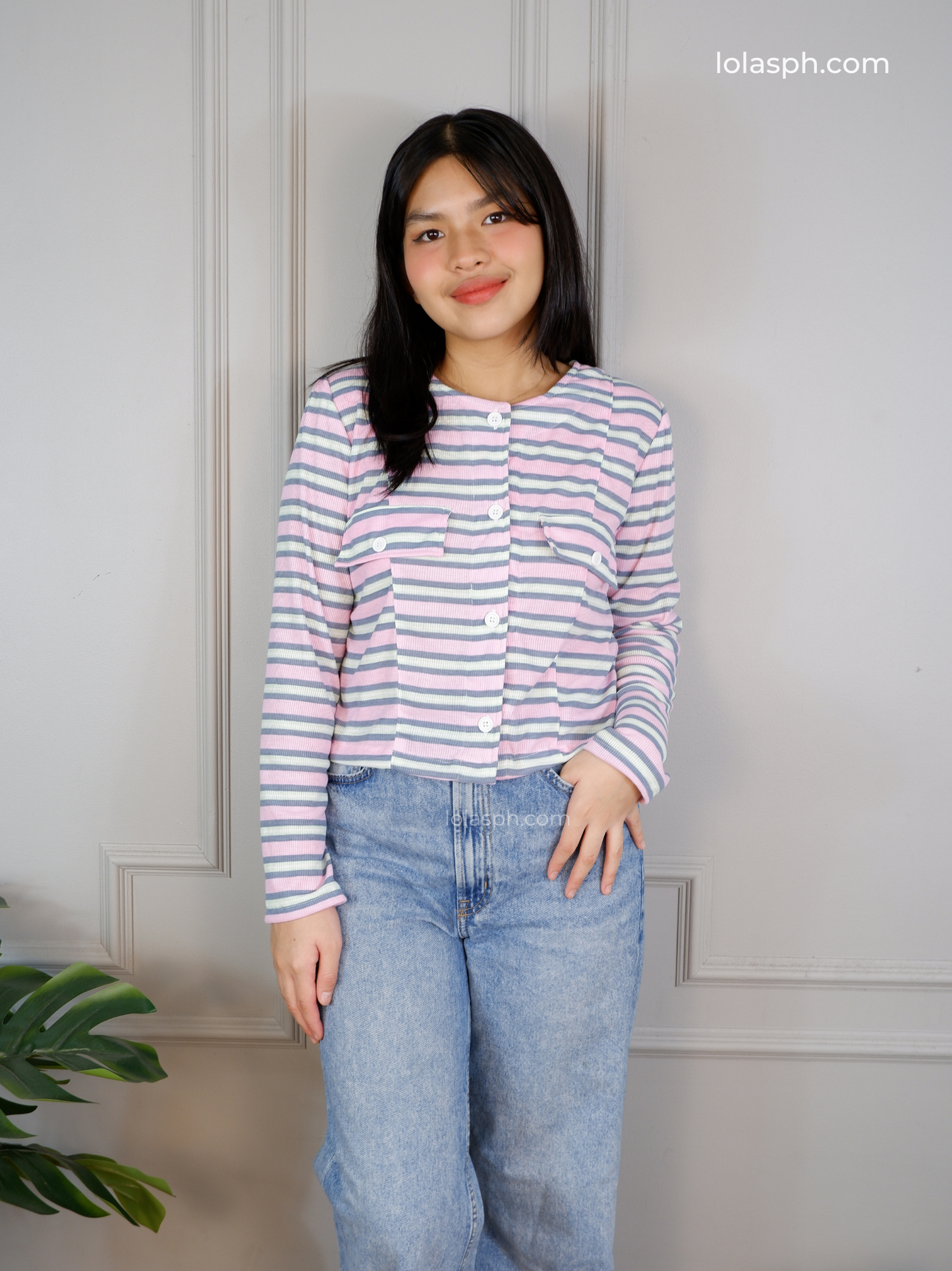 Angela Top (Pastel Stripes)