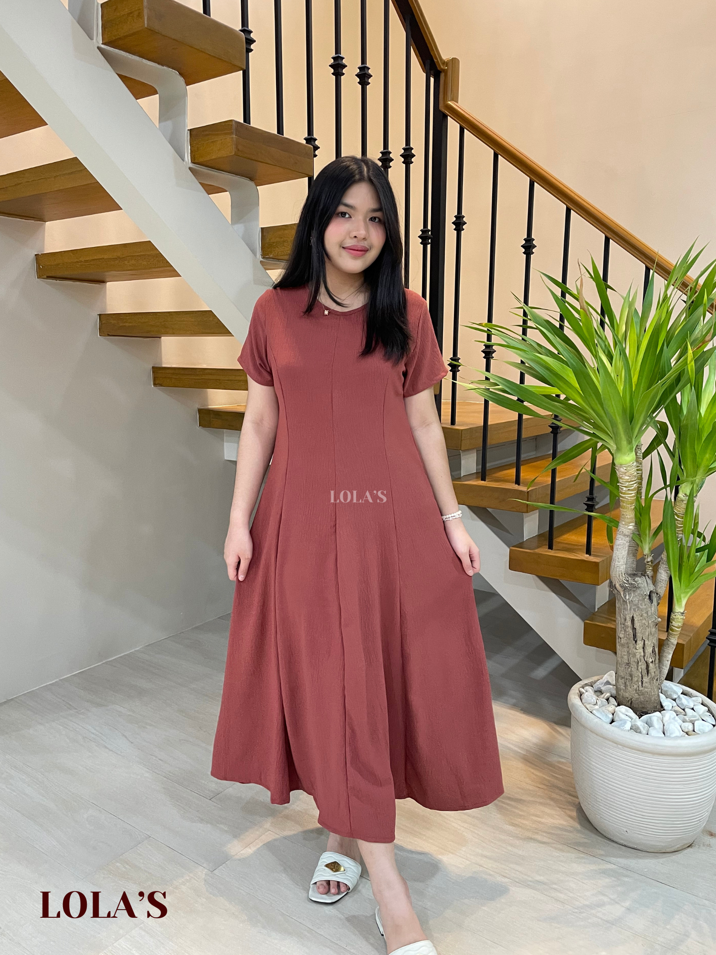 Kathleen Dress (Brick)