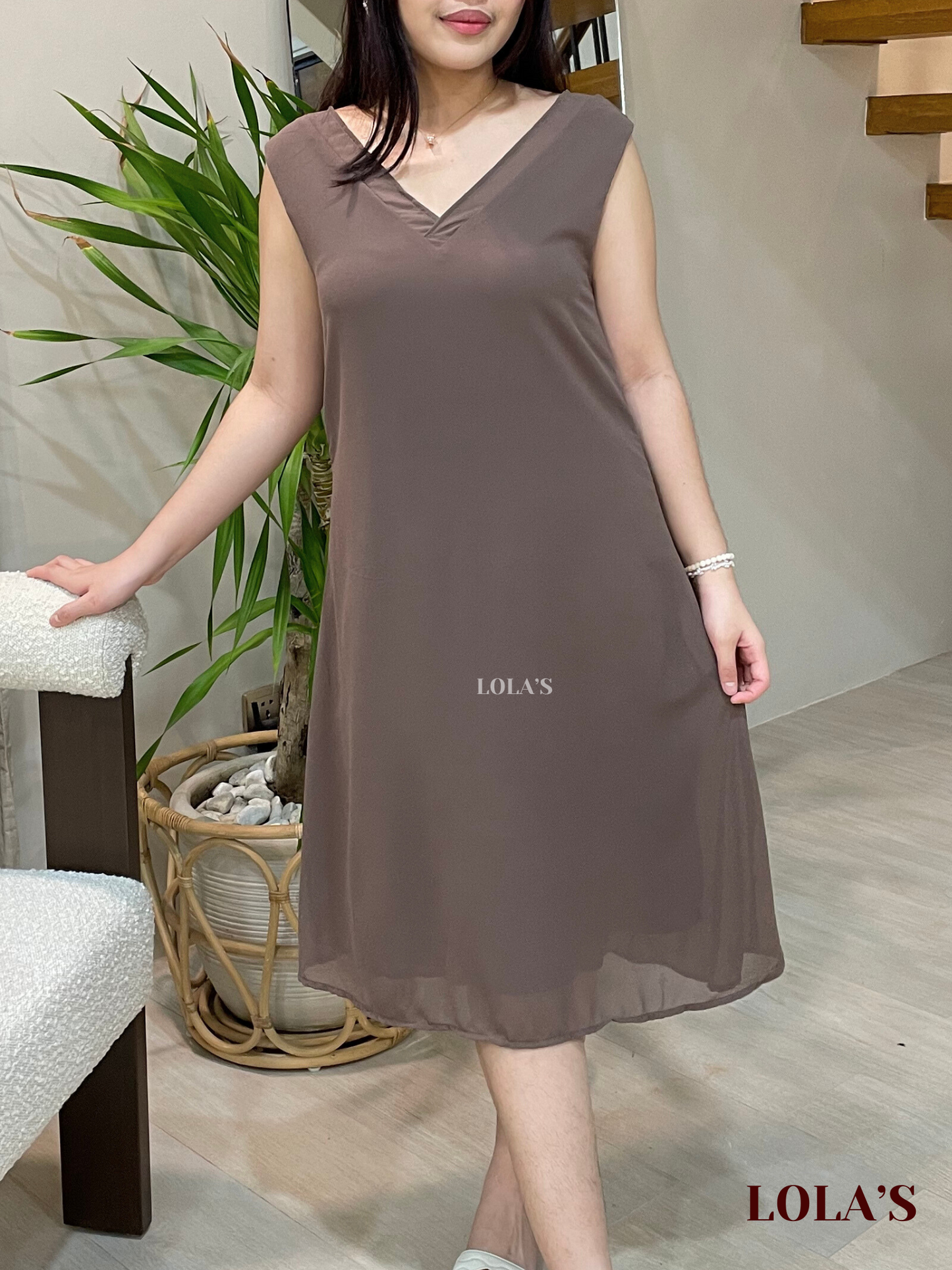 Teresita Dress (Taupe)