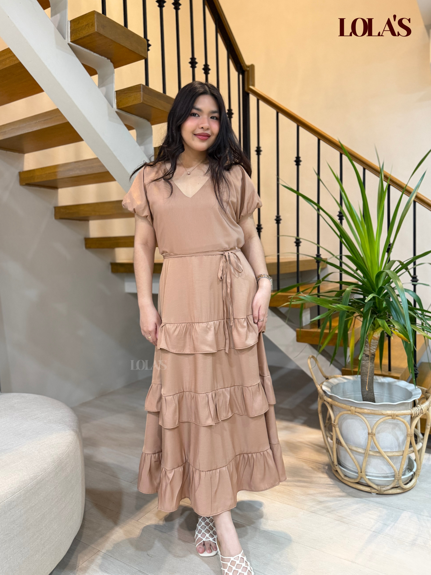 Melai Dress (Soft Brown)