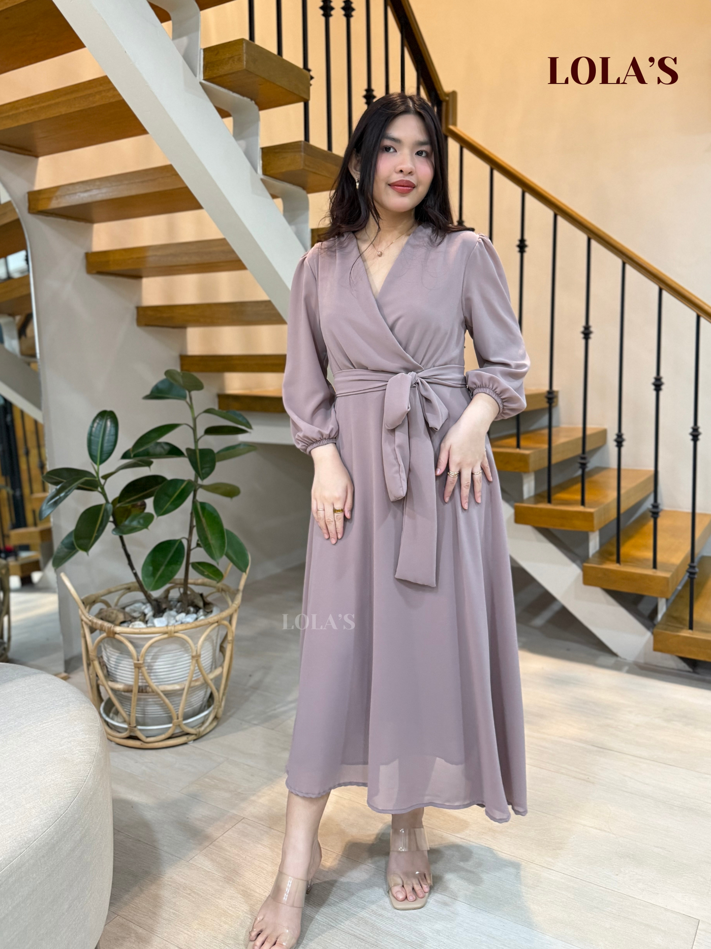 Paula Dress (Light Taupe)