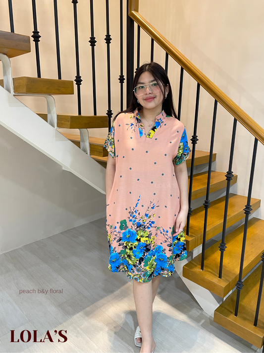 Corazon Dress (Peach BY Floral)