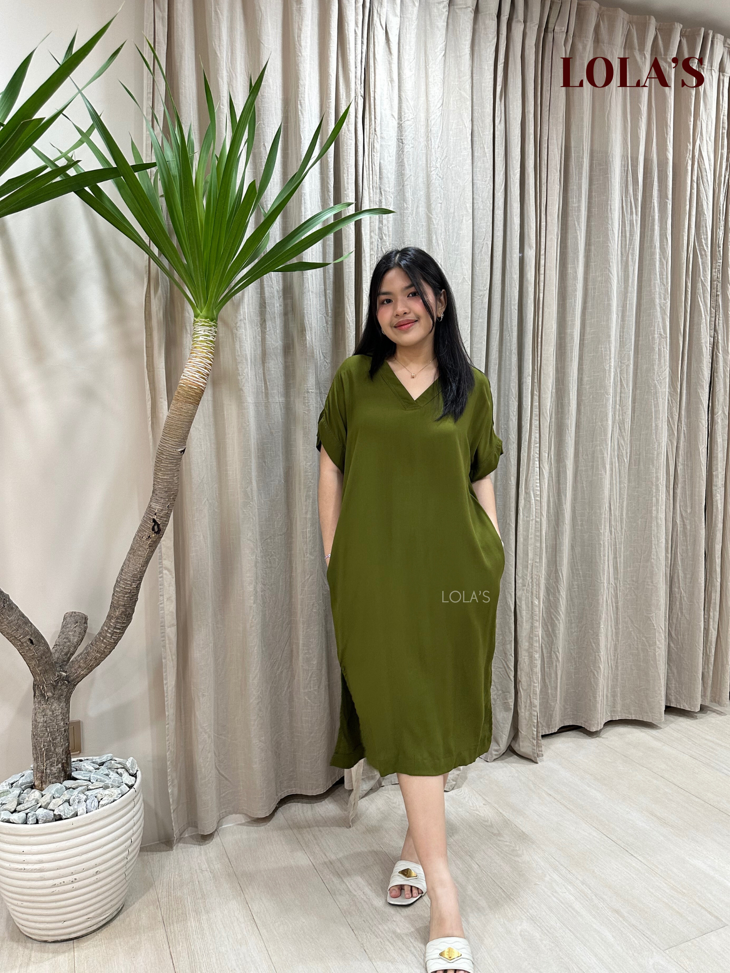 Coco Dress (Olive Green)