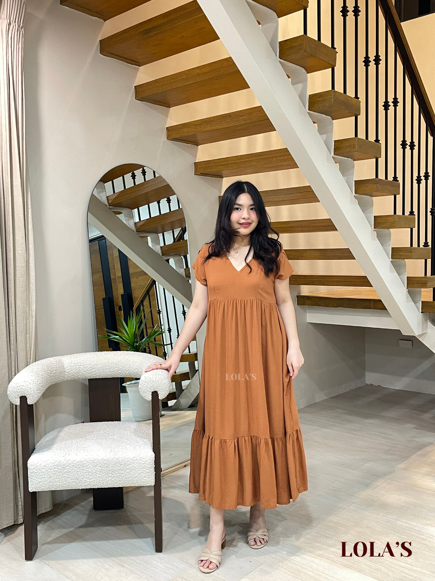 Jane Dress (Light Brown)
