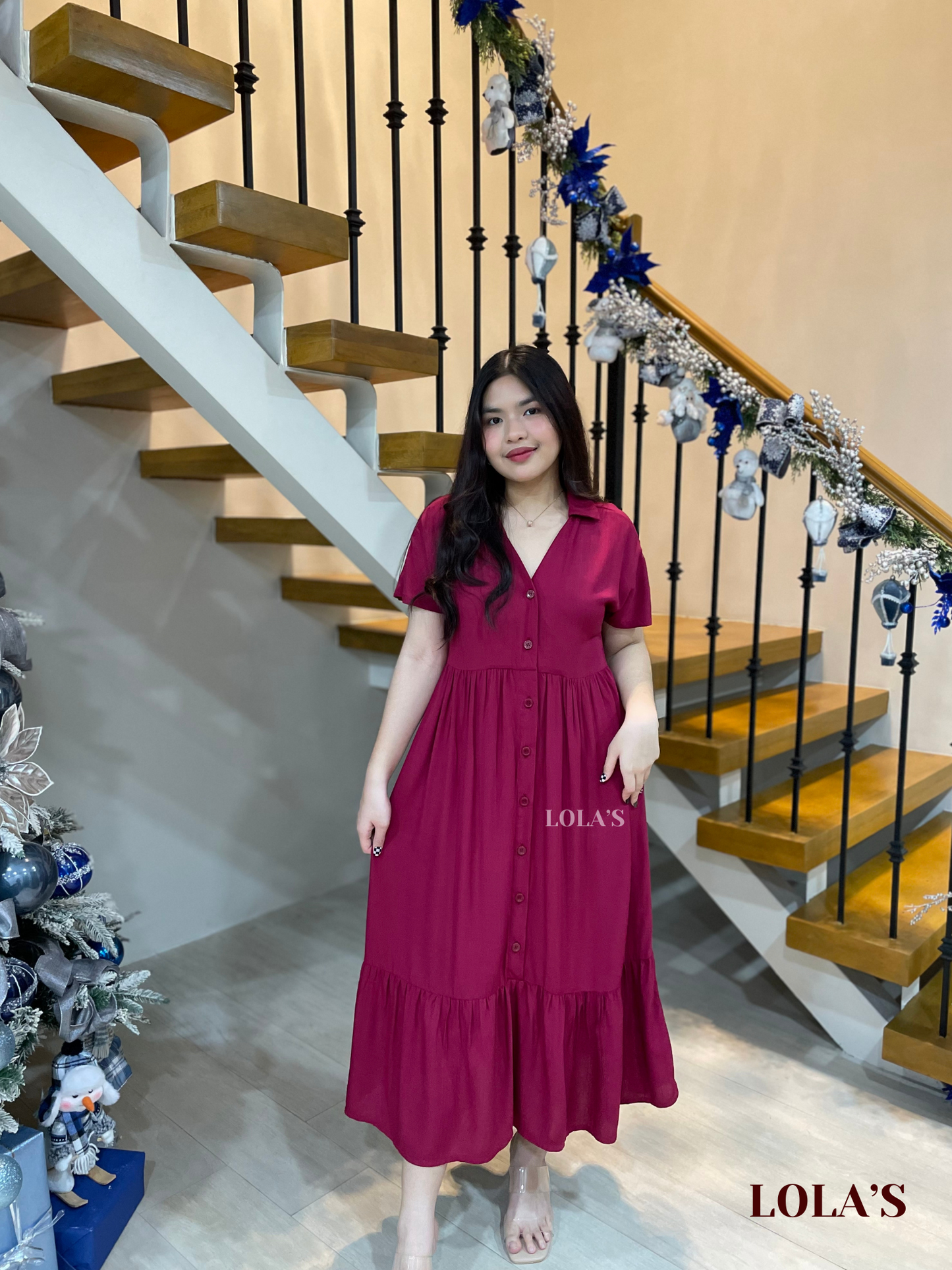 Regine Dress (Wine)