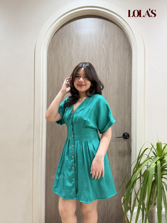 Felicia Dress (Aqua Green)