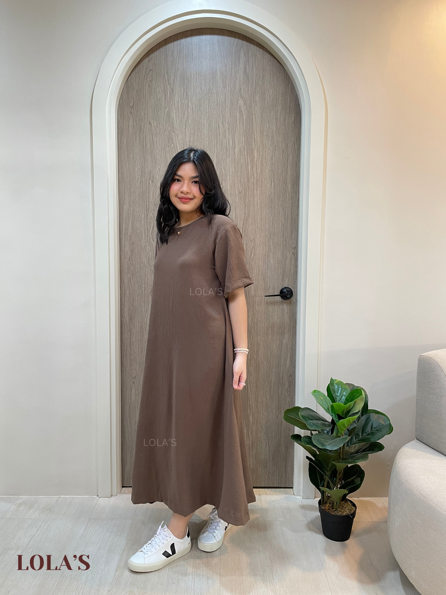 Luna Dress (Cedar Brown)