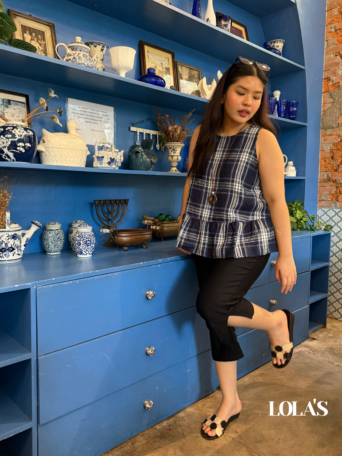Wena Top (Midnight Plaid)