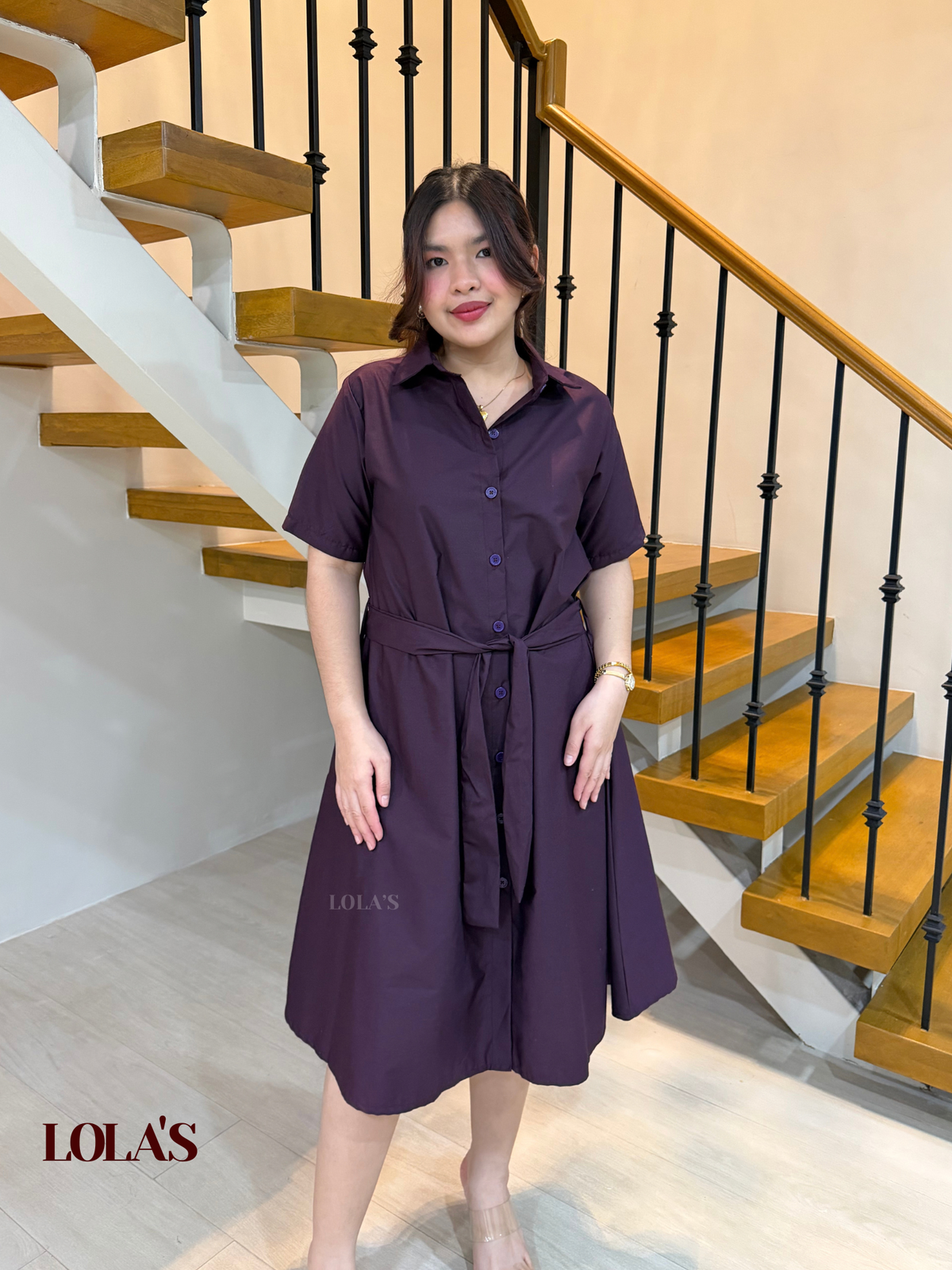 Alexa Polo Dress (Dusk Poplin)