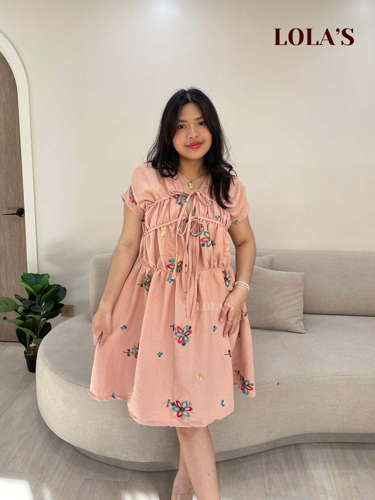 Clara Dress (Peach)