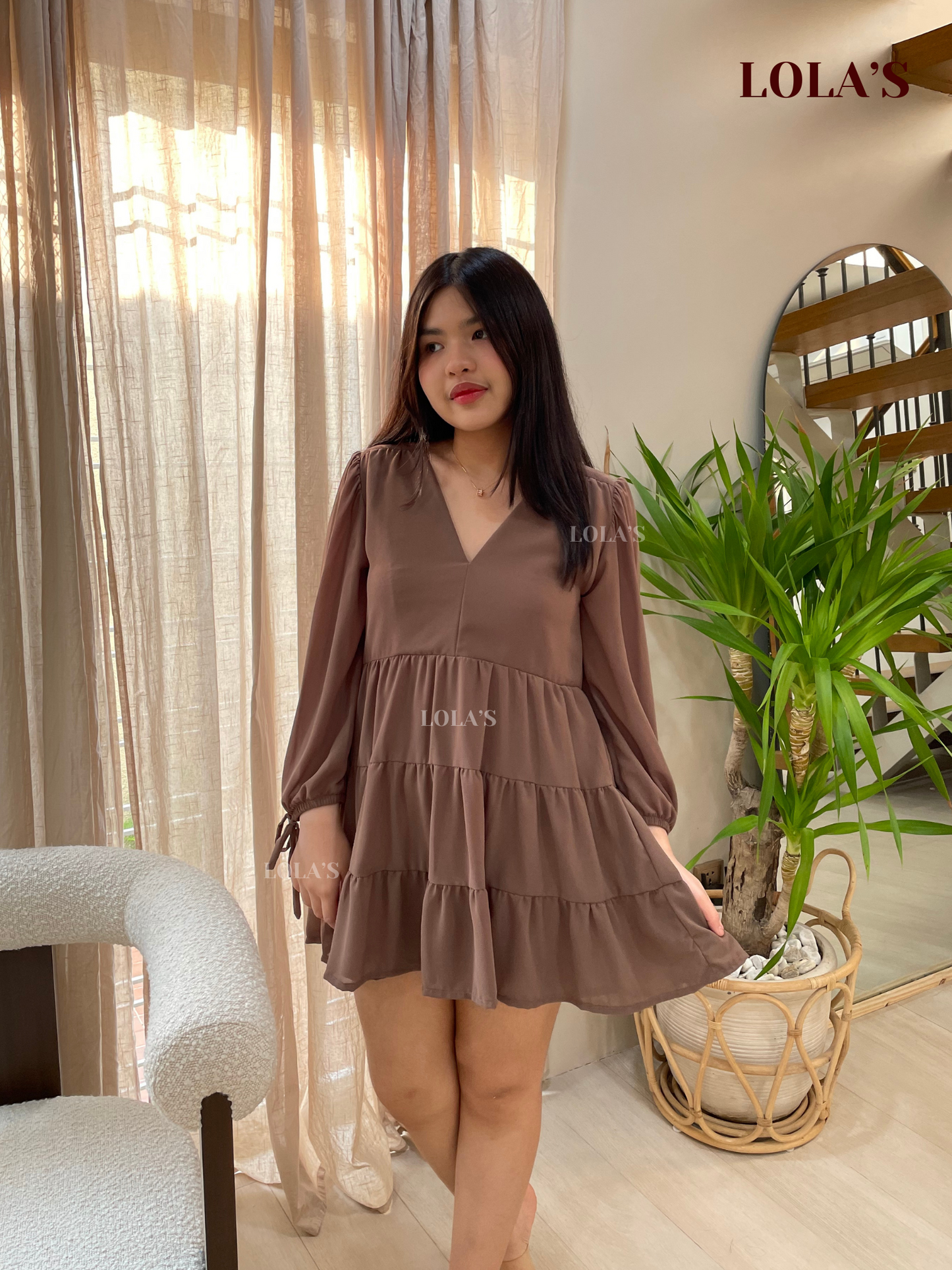 Monina Dress (Taupe)