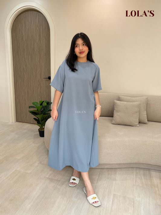 Luna Dress (Dusty Blue)