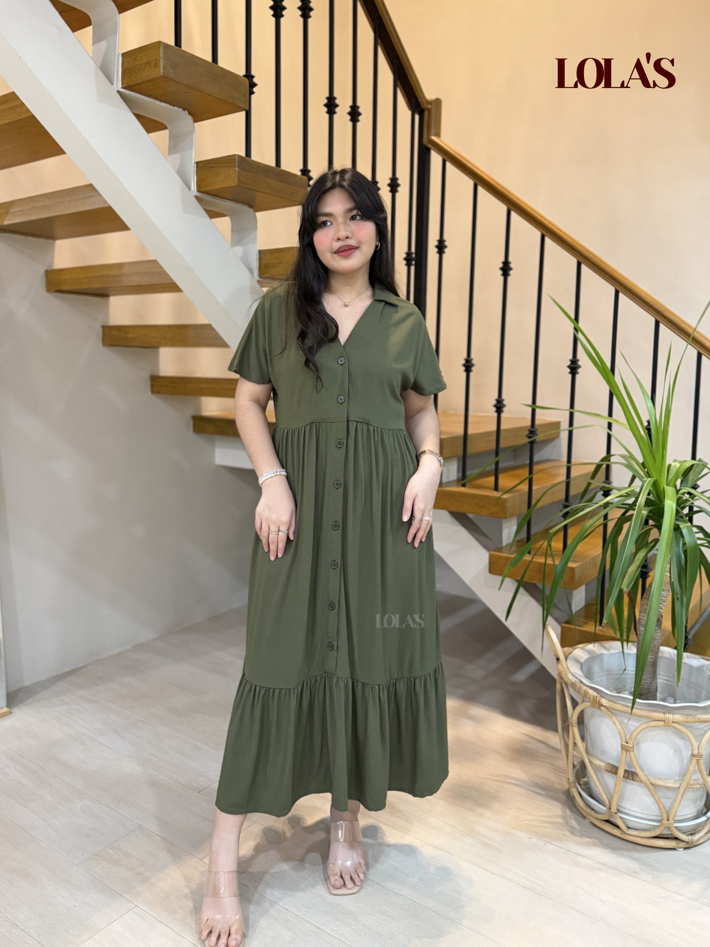 Regine Dress (Army Green)