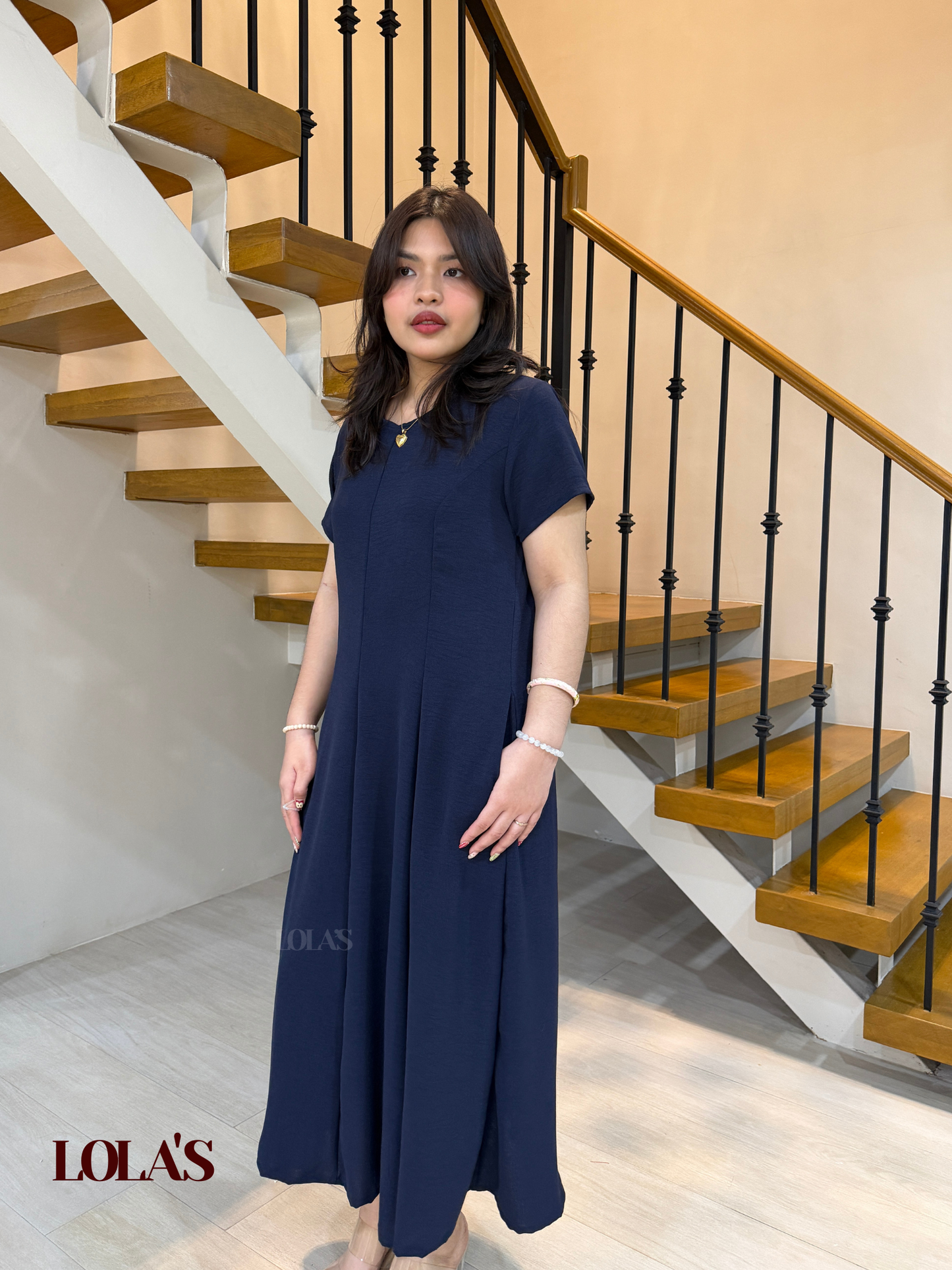 Kathleen Dress (Navy Blue)
