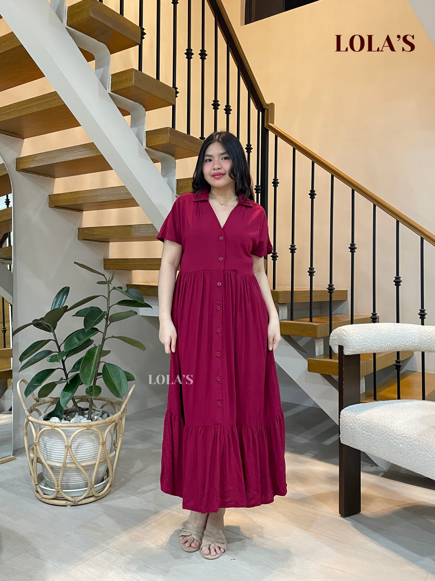 Regine Dress (Wine)